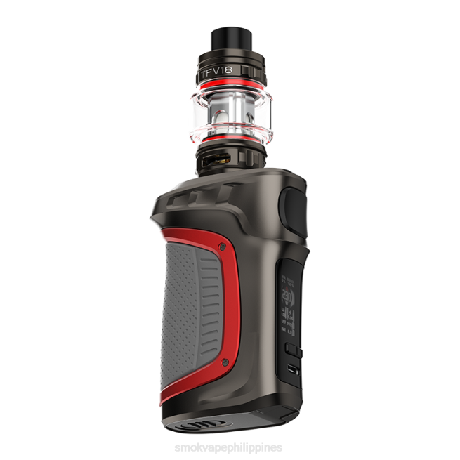 20VD73 SMOK MAG-18 KIT - SMOK vape Manila - Gun Metal Red TPU