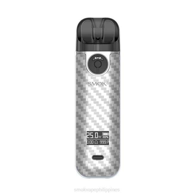 20VD236 SMOK NOVO 4 Kit - SMOK vape pod - Silver Carbon Fiber